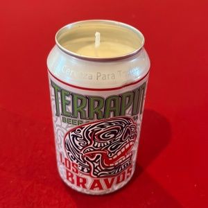 Soy beer can candle